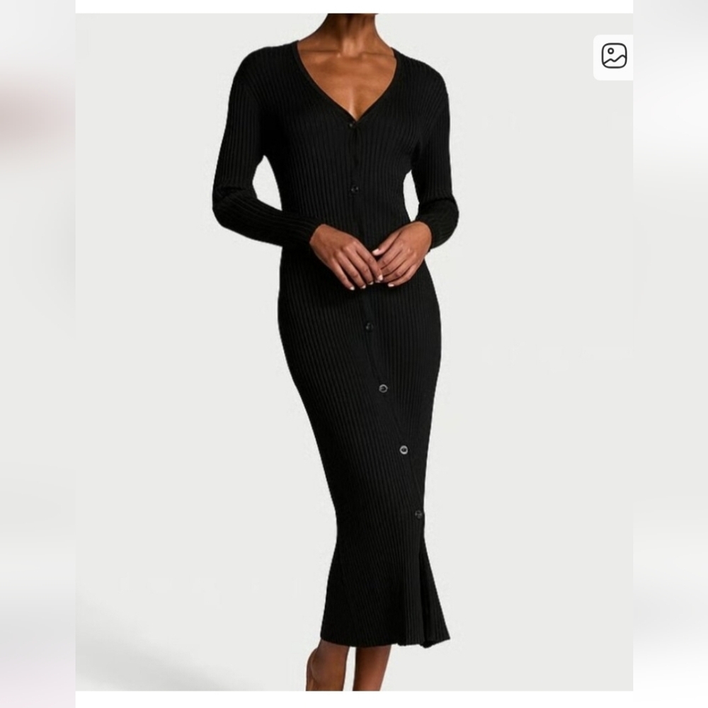 Victoria's Secret Luxe Crème Ribbed Knit Cardigan/Dress XXLarge - Two Colors